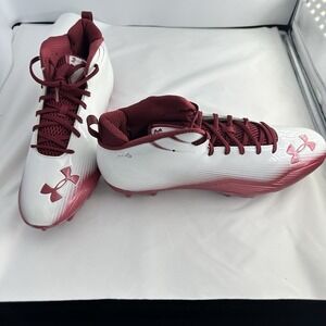 Under Armour Men's Hammer MC Football Cleats Shoes 15 White/red New In Box